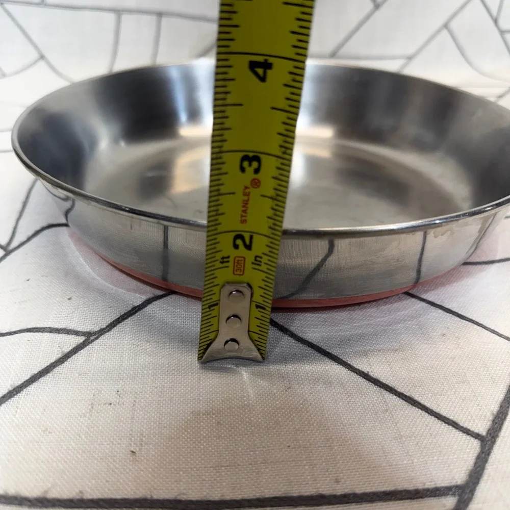 Revere Ware Skillet 10 Inch Copper Bottom Stainless Steel Frying Pan with Lid